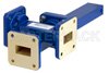 WR-75 Waveguide 50 dB Crossguide Coupler, 3 Port Square Cover Flange, 10 GHz to 15 GHz, Bronze