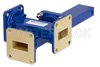 WR-90 Waveguide 40 dB Crossguide Coupler, 3 Port UG-39/U Square Cover Flange, 8.2 GHz to 12.4 GHz, Bronze