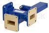 WR-90 Waveguide 50 dB Crossguide Coupler, 3 Port UG-39/U Square Cover Flange, 8.2 GHz to 12.4 GHz, Bronze