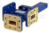 WR-90 Waveguide 30 dB Crossguide Coupler, 3 Port CPR-90G Flange, 8.2 GHz to 12.4 GHz, Bronze