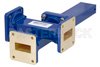 WR-112 Waveguide 20 dB Crossguide Coupler, 3 Port UG-51/U Square Cover Flange, 7.05 GHz to 10 GHz, Bronze