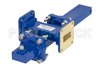 WR-90 Waveguide 30 dB Crossguide Coupler, UG-39/U Square Cover Flange, SMA Female Coupled Port, 8.2 GHz to 12.4 GHz, Bronze