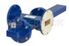 WR-137 Waveguide 50 dB Crossguide Coupler, UG-344/U Round Cover Flange, N Female Coupled Port, 5.85 GHz to 8.2 GHz, Bronze
