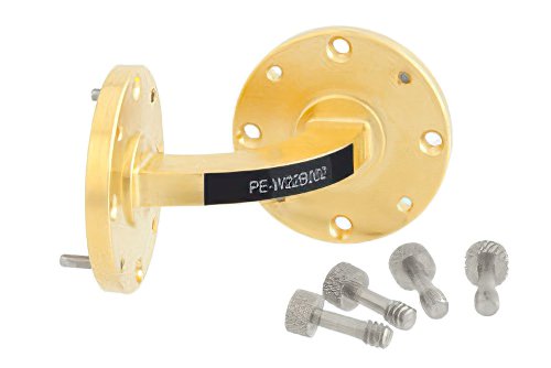 WR-22 Instrumentation Grade Waveguide H-Plane with UG-383/U Flange Operating from 33 GHz to 50 GHz