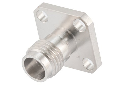 1.85mm母头现场可更换连接器，4孔法兰安装，Pin 0.009英寸，孔距0.340英寸，带金属触点环