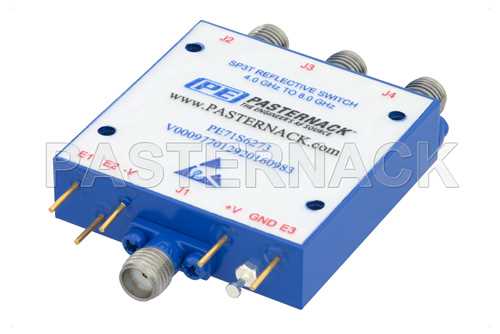 SP3T PIN二极管开关，工作频率为4 GHz至8 GHz，高达+20 dBm，SMA