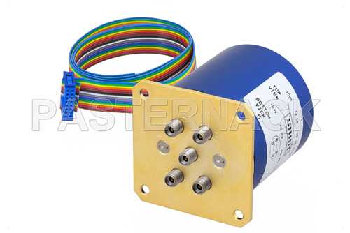 低插入损耗可重复继电器闩锁开关，单刀四掷，0.05 dB，端接，直流至40 GHz，5W，24V，指示器，TTL，2.92mm