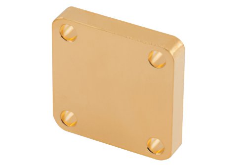 WR-42 波导短路板，UG-Cover 方盖法兰，4mm，铜
