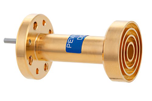 WR-15 波导广角标量馈电喇叭天线，工作频率55 GHz至65 GHz，标称增益10 dBi，UG-385/U 圆盖法兰