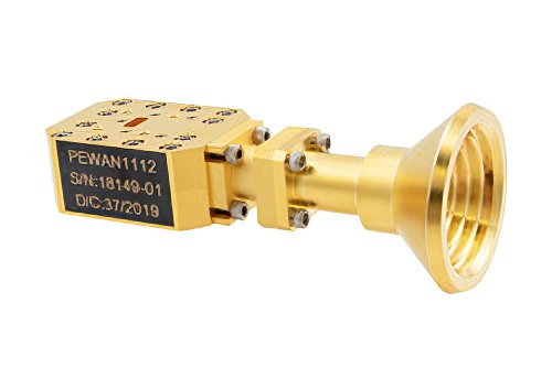 WR-28 波导双极化标量馈电喇叭天线，工作频率24 GHz至42 GHz，增益15 dBi，UG-599/U 法兰