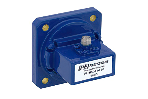 WR-112 波导转同轴转接头，UG-51/U方盖法兰转SMA母头，工作频率为7.05 GHz至10 GHz，H频段