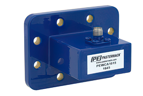 WR-137 波导转同轴转接头，CPR-137G槽面法兰转SMA母头，工作频率为5.85 GHz至8.2 GHz，C频段