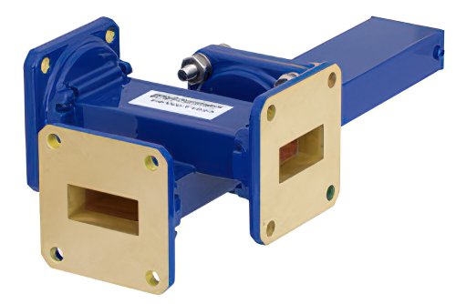 WR-90 十字交叉式波导耦合器，50 dB，3端口，UG-39/U方盖法兰，8.2 GHz至12.4 GHz，青铜