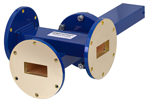 WR-137 十字交叉式波导耦合器，50 dB，3端口，UG-344/U圆盖法兰，5.85 GHz至8.2 GHz，青铜