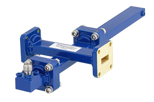 WR-42 十字交叉式波导耦合器，50 dB，UG-595/U方盖法兰，耦合端口SMA母头，18 GHz至26.5 GHz，青铜