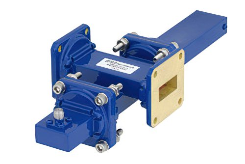 WR-90 十字交叉式波导耦合器，50 dB，UG-39/U方盖法兰，耦合端口SMA母头，8.2 GHz至12.4 GHz，青铜
