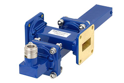 WR-90 十字交叉式波导耦合器，50 dB，UG-39/U方盖法兰，耦合端口N型母头，8.2 GHz至12.4 GHz，青铜