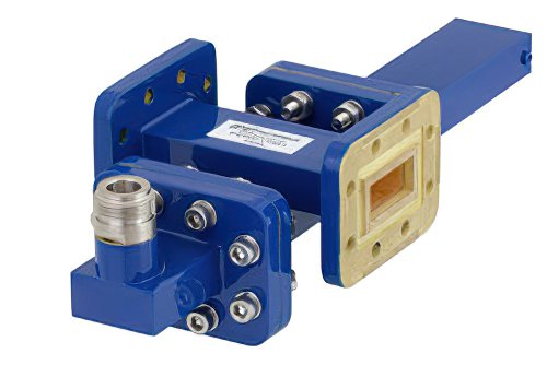 WR-90 十字交叉式波导耦合器，30 dB，CPR-90G法兰，耦合端口N型母头，8.2 GHz至12.4 GHz，青铜