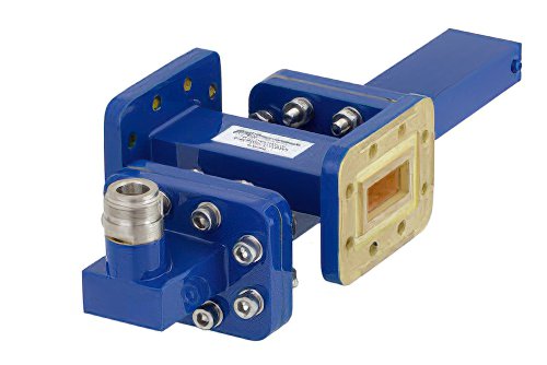 WR-90 十字交叉式波导耦合器，40 dB，CPR-90G法兰，耦合端口N型母头，8.2 GHz至12.4 GHz，青铜