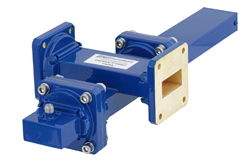 WR-112 十字交叉式波导耦合器，30 dB，UG-51/U方盖法兰，耦合端口SMA母头，7.05 GHz至10 GHz，青铜