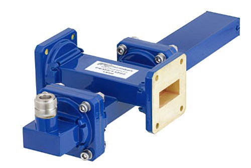 WR-112 十字交叉式波导耦合器，20 dB，UG-51/U方盖法兰，耦合端口N型母头，7.05 GHz至10 GHz，青铜