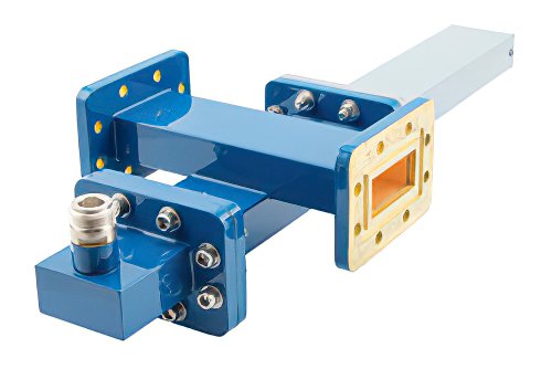WR-137 十字交叉式波导耦合器，20 dB，CPR-137G法兰，耦合端口N型母头，5.85 GHz至8.2 GHz，青铜