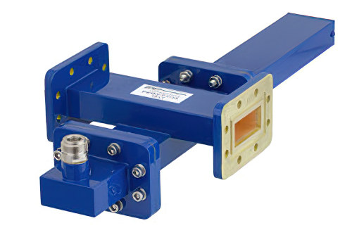 WR-137 十字交叉式波导耦合器，30 dB，CPR-137G法兰，耦合端口N型母头，5.85 GHz至8.2 GHz，青铜