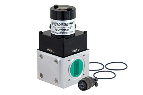 WR-90 波导机电式继电器单刀双掷闩锁开关，TTL，X频段，DC~12.4 GHz，5,000瓦，UG-39/U方盖法兰