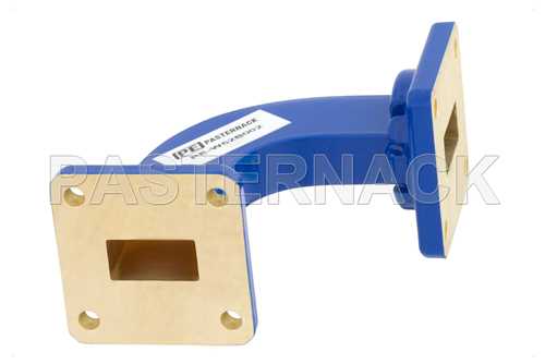 WR-62 Commercial Grade Waveguide H-Plane with UG-419/U Flange Operating from 12.4 GHz to 18 GHz