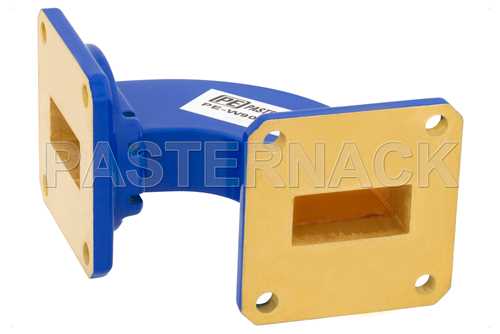 WR-90 Commercial Grade Waveguide H-Plane with UG-39/U Flange Operating from 8.2 GHz to 12.4 GHz