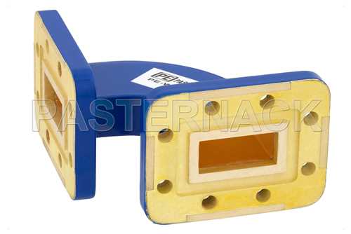 WR-90 Commercial Grade Waveguide H-Plane with CPR-90G Flange Operating from 8.2 GHz to 12.4 GHz