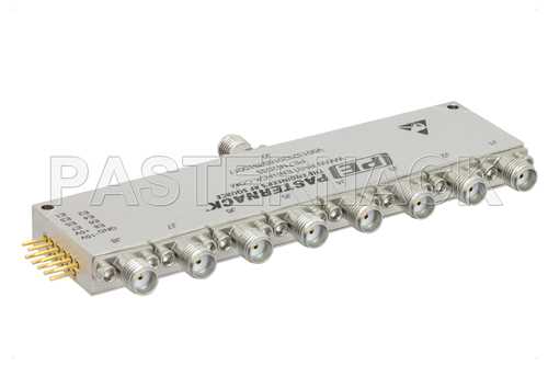 吸收式SP8T PIN二极管开关，工作频率为100 MHz至 20 GHz，高达+27 dBm，SMA