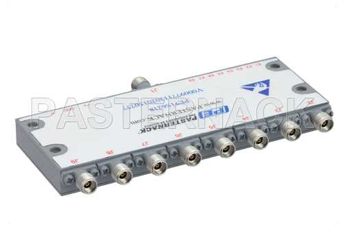 SP8T PIN二极管开关，工作频率为500 MHz至40 GHz，高达+20 dBm，现场可更换，2.92mm