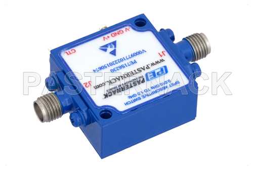 单刀双掷PIN二极管开关，工作频率10 MHz至1000 MHz，高达+20 dBm，SMA