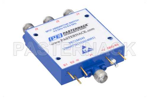 SP3T PIN二极管开关，工作频率为4 GHz至8 GHz，高达+20 dBm，SMA