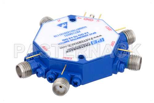 SP4T PIN二极管开关，工作频率为2 GHz至4 GHz，高达+20 dBm，现场可更换，SMA