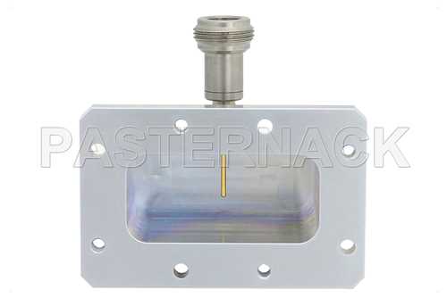 WR-187波导同轴转接头，CMR-187法兰转N型母头，工作频率为3.95 GHz至5.85 GHz，C频段