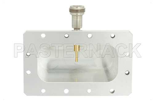 WR-284波导同轴转接头，CMR-284法兰转N型母头，工作频率为2.6 GHz至3.95 GHz，S频段