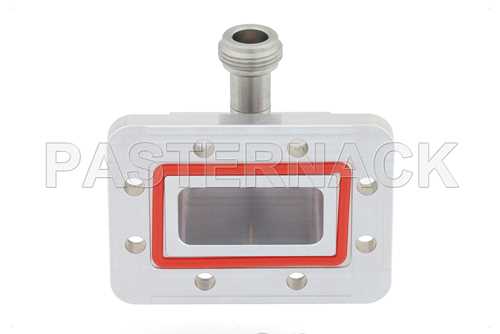 WR-137 波导转同轴转接头，CPR-137G槽面法兰转N型母头，工作频率为5.85 GHz至8.2 GHz，C频段