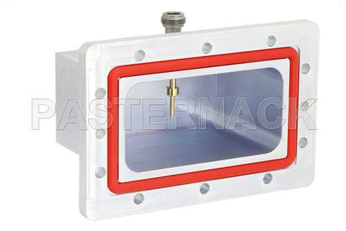 WR-430波导同轴转接头，CPR-430G槽面法兰转N型母头，工作频率为1.7 GHz至2.6 GHz，L-S频段