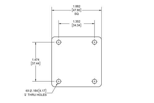 WR-112 波导短路板，UG-Cover 方盖法兰，5mm，铜