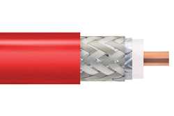 Low Loss Flexible LMR-400-LLPX Plenum Rated Coax Cable Double Shielded with Red Fluoropolymer Jacket