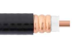Low Loss 1/2 Flexible Annular Corrugated Coax Cable with Black PE Jacket