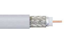 75 Ohm Flexible PE-B159-WH Coax Cable Double Shielded with White PVC Jacket