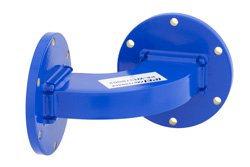 WR-137 Commercial Grade Waveguide H-Bend with UG-344/U Flange Operating from 5.85 GHz to 8.2 GHz