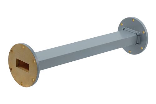 WR-137 Commercial Grade Straight Waveguide Section 12 Inch Length with UG-344/U Flange Operating from 5.85 GHz to 8.2 GHz