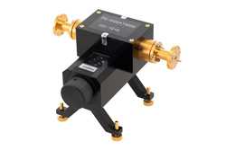 WR-22 Waveguide Direct Read Attenuator, 0 to 60 dB, from 33 GHz to 50 GHz, UG-383/U Round Cover Flange, Dial
