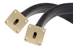 WR-34 Twistable Flexible Waveguide 12 Inch, UG-1530/U Square Cover Flange Operating From 22 GHz to 33 GHz