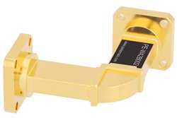 WR-42 Instrumentation Grade Waveguide H-Plane with UG-595/U Flange Operating from 18 GHz to 26.5 GHz