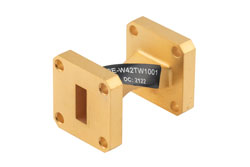 WR-42 90 Degree Waveguide Twist With a UG-595/U Flange Operating From 18 GHz to 26.5 GHz